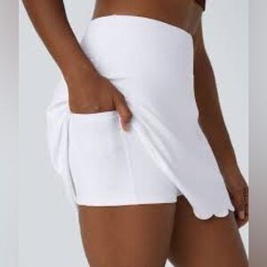 Halara Softlyzero Airy High Waisted 2-in-1 Side Pocket Scallop Skirt-UPF50+ NEW